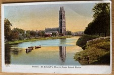 Postcard - St Botolph’s Church From Grand Sluice, Boston, Lincolnshire. 1904