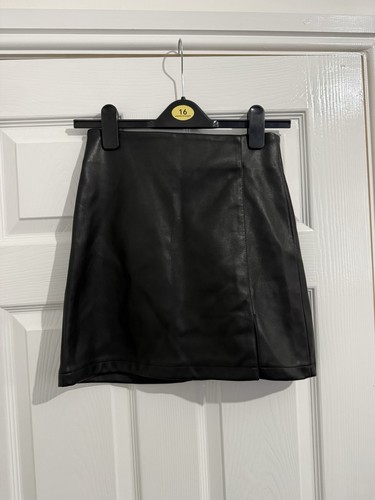 Black faux leather - black,