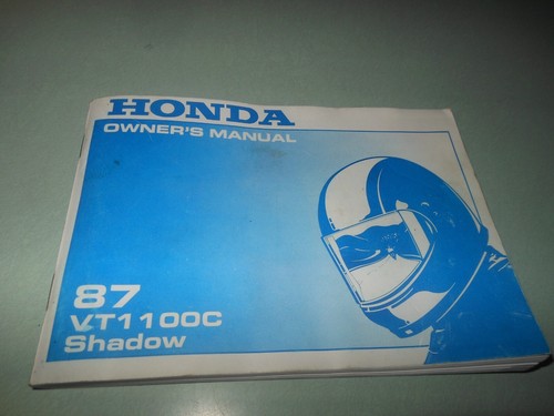 Honda oem 1987 vt1100c owner - 1987, owner's