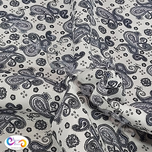 Cotton poplin paisley vintage - poplin,