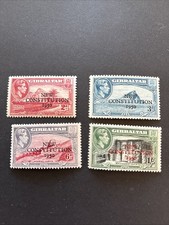 Postage Stamps MM Gibraltar Over Print 1950