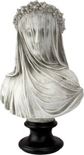 Veiled Maiden Bust Statue Cast