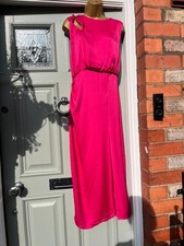 Zara cerise satin dress