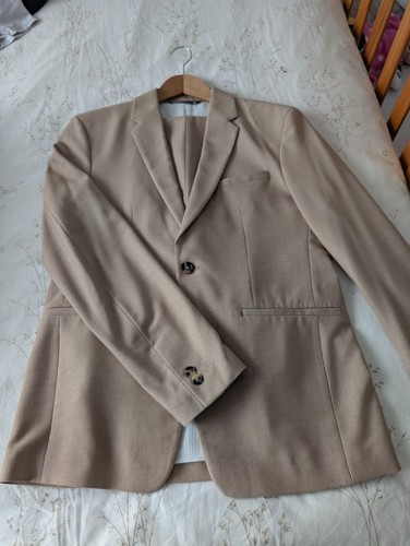 Zara beige brown mens - zara, suit