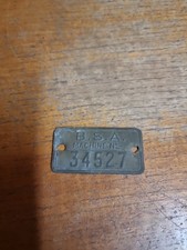 Bsa Machine Number Brass Plate Plaque Sign Motorcycle Scooter 