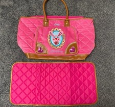 Designer Oilily Nappy Changing Bag/ Weekend bag -Real Leather And Velvet Quilted