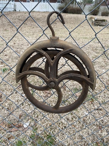 Antique large cast iron well - cast,