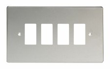 Varilight XDCPG4 PowerGrid Polished Chrome 4 Gang Grid Plate (Twin Plate)
