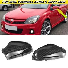 Vauxhall Astra H 2004-2013 Carbon Fibre Effect Wing Mirror Caps Mirror Covers.