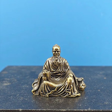 Brass historical figure statue