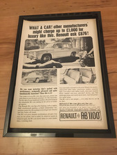 Renault R8 1100-1964 A4 framed advert
