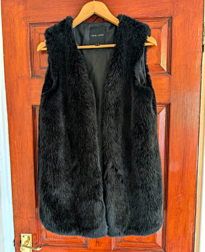 New look black faux - faux, fur