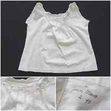 Antique Childs Chemise Shirt Victorian White Cotton Lace Trim Girls Embroidered