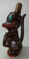 Decanter Oil Vinegar Gravy Boat Brown Glazed Duck Design Vintage Original Kitsch