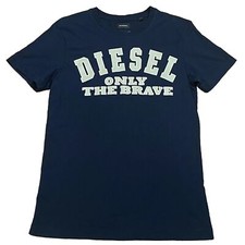 Diesel T Shirt Size Small Navy Blue Crew Neck Mens Short Sleeve Only The Brave