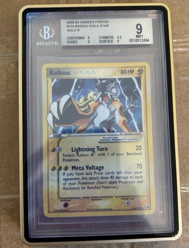 Pokemon gold star raikou - raikou, card