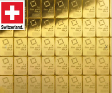 1 Gram Solid 24ct Gold Bar 999.9 Fine Bullion Pure Valcambi Swiss Made Not Scrap