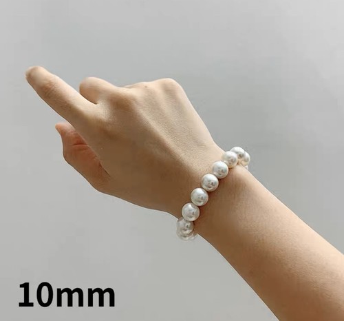 Pearl bead linked charm - linked,