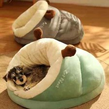 Plush Dog Bed Cave Warm Cosy Pet House Soft Fleece Nest for Small Dogs & Cats