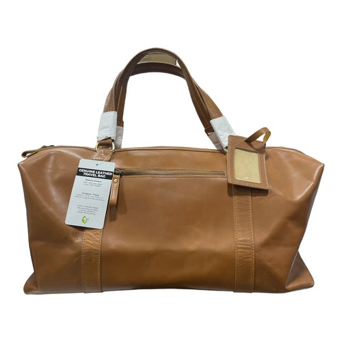 Genuine leather travel - leather, bag