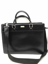 Pre-Owned Mont Blanc Black Leather Briefcase