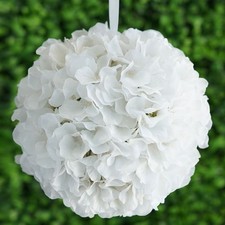 4 White Hydrangea 7" wide