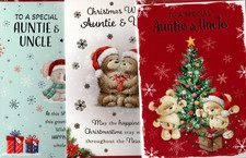 Auntie And Uncle Christmas Card Cute Choice Of Lovely Verses 7"x5"