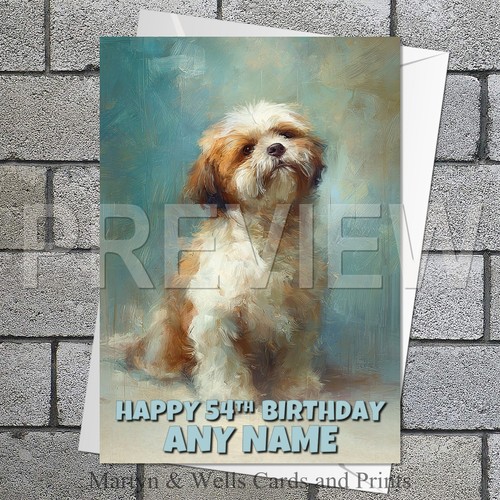 Shih tzu birthday card - birthday, 5x7