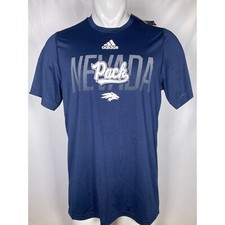 University of Nevada Wolf Pack adidas Navy Blue Training Shirt Men's LARGE NWT