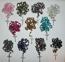 Wholesale Job Lots 4 x Lovely Rosary Beads Necklaces Or Bracelets SP Crucifix 