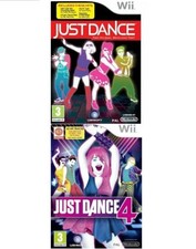 Just Dance + Just Dance 4 - Nintendo Wii & Wii U Music Action Video Games Bundle