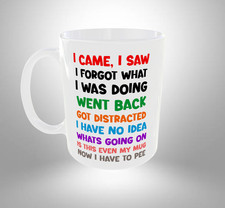 I Came I Saw I Forgot funny Rude Mug 11oz Novelty Humour Office Coffee Cup Gift
