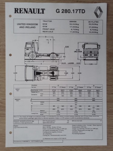 Renault 280 17td tractor - renault, g