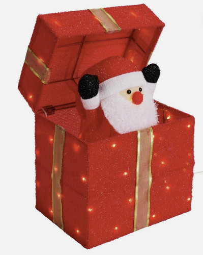 Animated light santa gift - animated, up