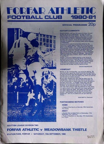 1980 forfar athletic - 13/09/1980,
