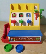 Fisher-Price Cash Register with 2 Coins - Pretend Shop Till Toy - Mattel 2015