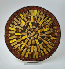 Brown & Gold Art Glass Mosaic