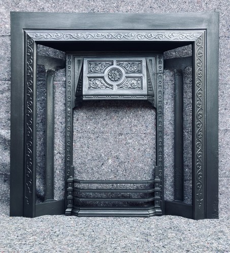 Antique cast iron fireplace - antique,