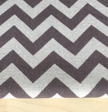 433.Shabby Chic brown Zig Zag CHEVRON Linen Cotton Fabric. Price per 1/2 metre