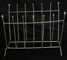 Vtg Metal Magazine Rack Atomic