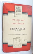 Vintage Old 1960s Road Map Of