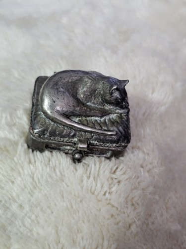Vintage cat tiny silver - vintage,
