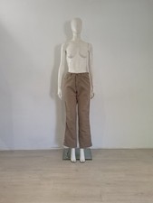 Vintage Moschino Beige Jeans Side-Tape Spell-Out Straight Leg Button Fly W32 L32