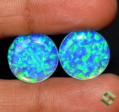 Synthetic opal round - synthetic,