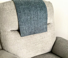 LAST ONE Chair Arm Back Cover Sofa Armchair SOFT TEAL RUBBER BACKED