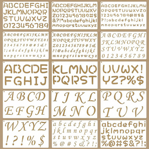 Pack letter stencils for - 15,