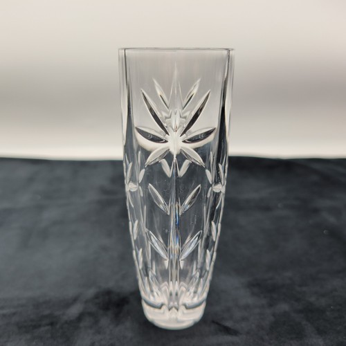 Clear crystal vase - clear, with