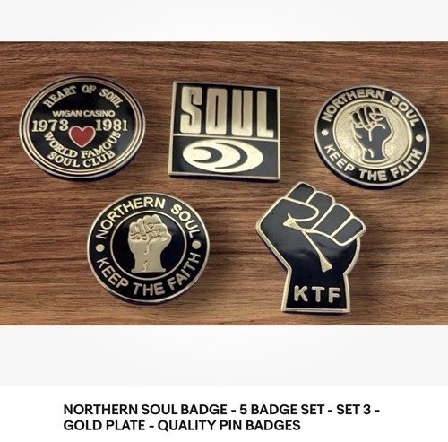 Northern soul pin badges - soul,