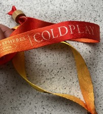 Coldplay VIP early Entry yellow & orange Wristbands Music Of The Spheres Tour
