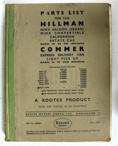 Hillman commer illustrated car - commer,